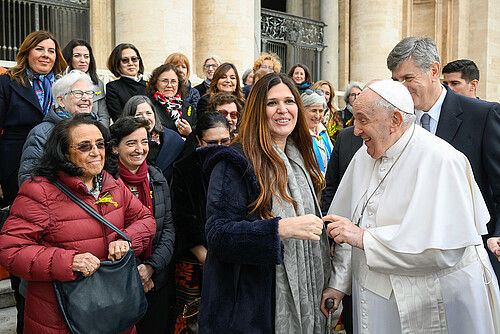 Audienz mit Papst Franziskus