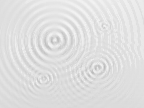 Ripples on a white background.