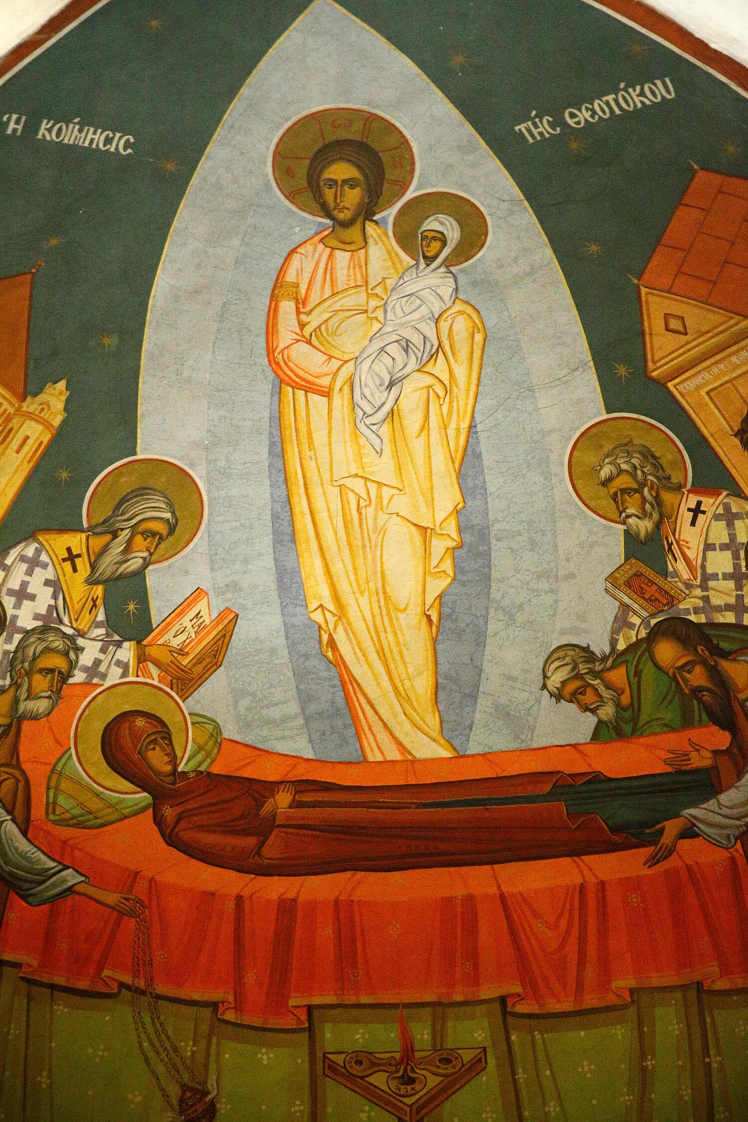 Dormition abbey. Icon of the Dormitio .